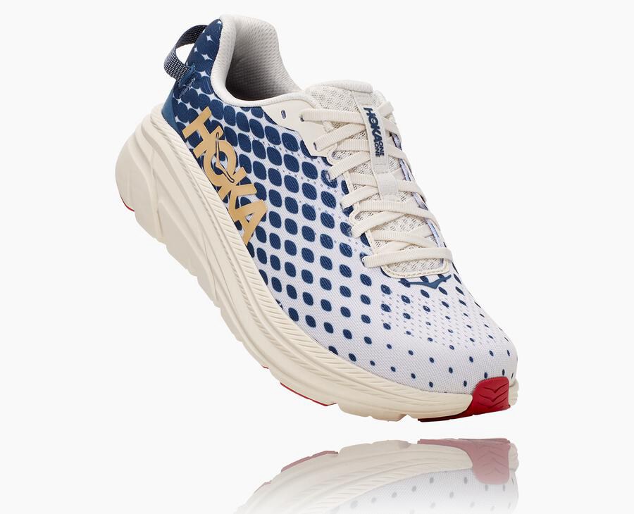 Hoka One One Løbesko Herre - Rincon 2 - Hvide/Blå - 260973IWU